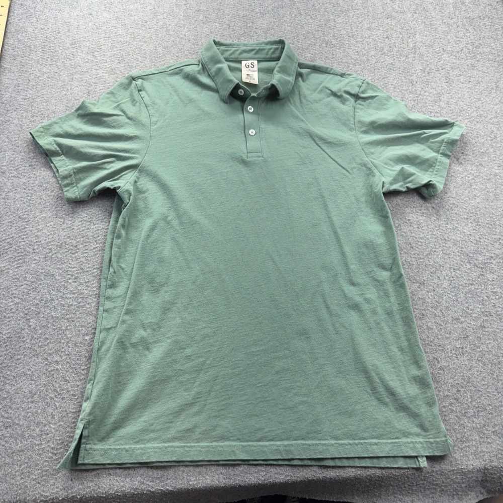 General Standard USA Polo Shirt Sage Green Mens Large 100% Cotton Casual Classic - Picture 2 of 7
